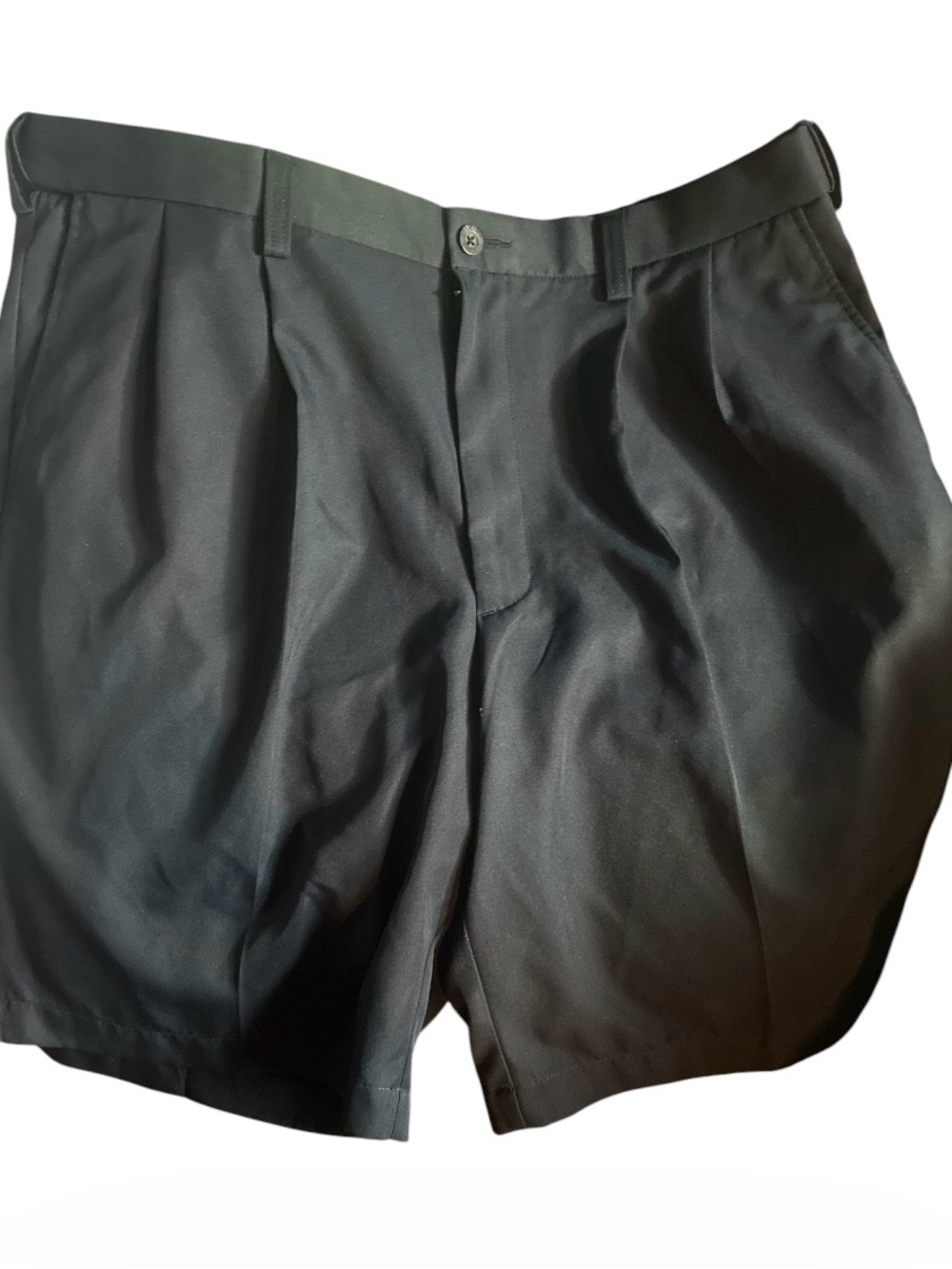 Dockers Black Men's Flat-Front Pleated Shorts
